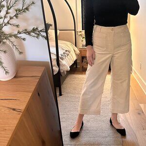 Anthropologie Maeve Collette Corduroy High Rise Wide Leg Cropped Pants